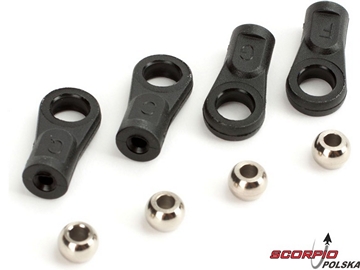 Shock Rod Ends/Pivot Balls (4) / ECX0881
