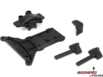 ECX 1:10 4WD-Osłona przekł, płyta ochr, mocow aku / ECX231010