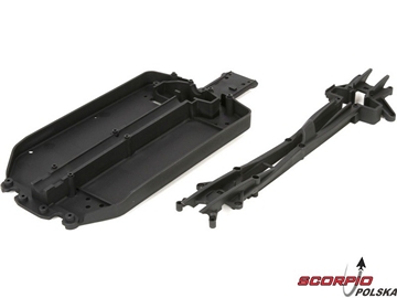 ECX 1:10 4WD-Płyta podw, górna część krótka (1) / ECX231012