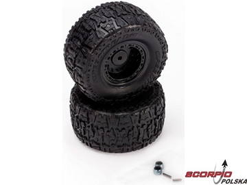 Smash - Koła kpl przednie (2). CZarne Smash - Koła kpl przednie (2). CZarne / ECX8304