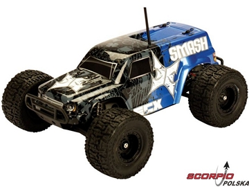 ECX Smash 2WD 1/18 Monster Truck Niebieski ECX Smash 2WD 1/18 Monster Truck Niebieski / ECX8400