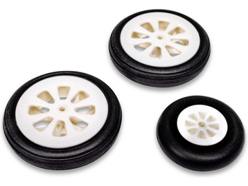 E-flite koło głównego podwozia 60mm (2), koło przedniego podwozia 44mm (1): Habu 80 E-flite koło głównego podwozia 60mm (2), koło przedniego podwozia 44mm (1): Habu 80 / EFL-1416