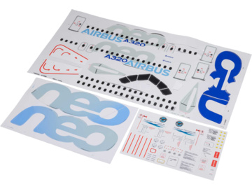 E-flite naklejki : Airbus A320neo 1.5m Airliner 64mm EDF Jet / EFL-2553