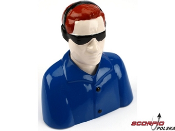 Pilot 1:9 Cywilny, niebieski z okularami / EFLA156