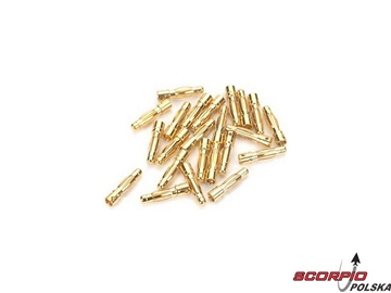 Konektor złocony 4mm bolec (30szt) / EFLAEC513