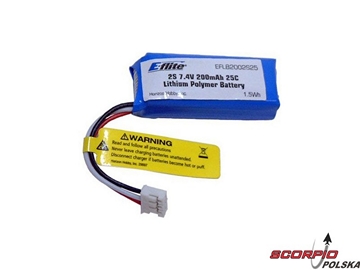 LiPol 7.4V 200mAh 2s 25C / EFLB2002S25