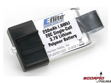 LiPol 3.7V 250mAh 20C 1s - Mosquito / EFLB2501S20