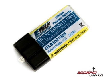 LiPol 3.7V 300mAh 25C 1 ogniwo / EFLB3001S25