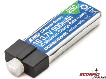 E-Flite LiPol 3.7V 500mAh 25C UMX E-Flite LiPol 3.7V 500mAh 25C UMX / EFLB5001S25UM