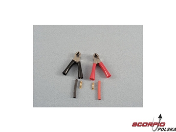 Krokodylki ze złoconymi konektorami 4mm (para) / FO-FS-CC04/02