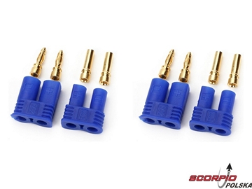 Konektor EC3 męski + żeński 2 pary / FO-FS-EC3/02