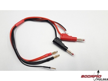 Kabel ładowania z banankami - 4mm Gold bal. kab. 2mm / FO-LGL-CLGC04BA