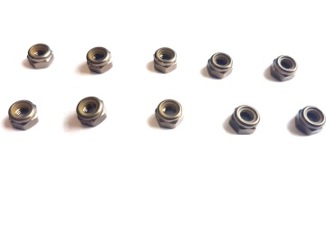 Nakrętka samokontrującą aluminiowa M5 brąz elox (10) / GF-0176-001