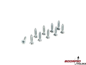Wkręt krzyżakowy z łbem stożkowym 3.5x19 nikl. (10 / GF-0176-009