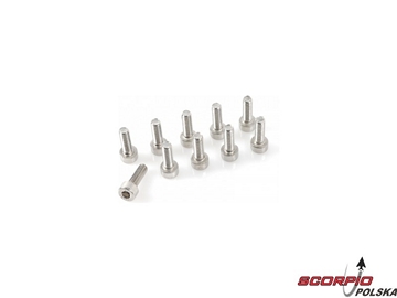 Śruba imbusowa z łbem walcowym M3x10 nierdz. (10) / GF-0200-007