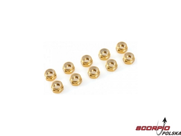 Nakrętka samokontrująca M2 alum. złota (10) / GF-0400-020