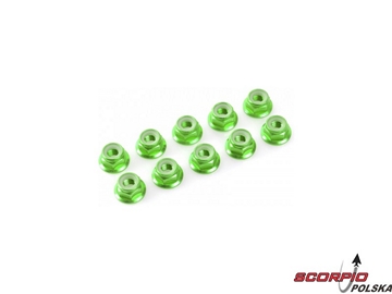 Nakrętka samokontrująca z kołn. M5 alum. zielona (10) / GF-0401-051