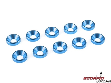 Podkładka pod śrubę stożkową M4 alum niebieska (10 / GF-0405-044