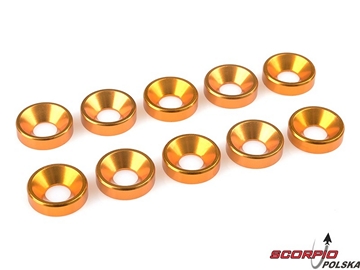 Podkładka pod śrubę stożkową M5 alum złota (10) / GF-0405-050