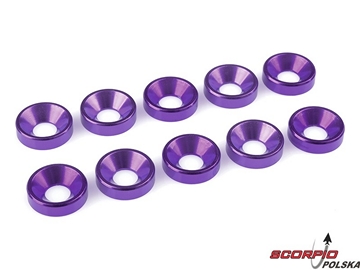 Podkładka pod śrubę stożkową M5 alum fioletowa (10 / GF-0405-052