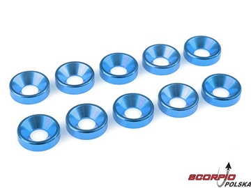 Podkładka pod śrubę stożkową M5 alum niebieska (10 / GF-0405-054