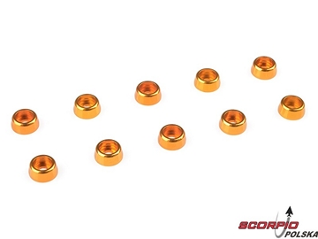 Podkładka pod walc. główkę M2/6mm alum złota (10) / GF-0406-010