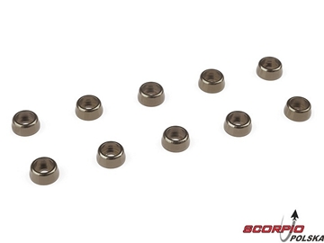 Podkładka pod walc. główkę M2/6mm alum czarna (10) / GF-0406-013