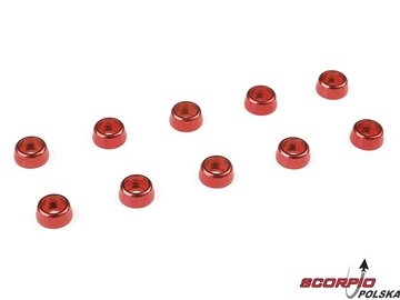 Podkładka pod walc. główkę M2/6mm alum czerwona (10) / GF-0406-015