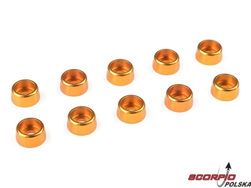 Podkładka pod walc. główkę M3/8mm alum złota (10) / GF-0406-030