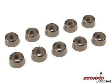 Podkładka pod walc. główkę M4/10mm alum czarna (10) / GF-0406-043