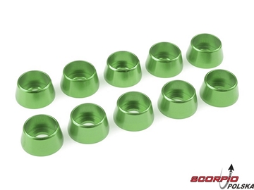 Podkładka pod walc. główkę M5/12mm alum zielona (10) / GF-0406-051