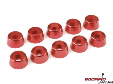 Podkładka pod walc. główkę M5/12mm alum czerwona (10) / GF-0406-055