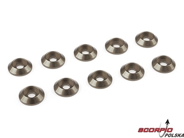 Podkładka pod półk. główkę M3/10mm alum czarna (10) / GF-0407-023