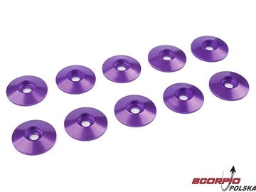 Podkładka pod półk. główkę M3/15mm alum fioletowa (10) / GF-0407-032