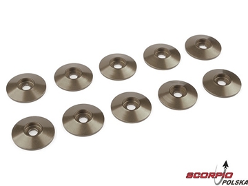 Podkładka pod półk. główkę M3/15mm alum czarna (10) / GF-0407-033