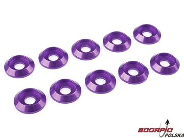 Podkładka pod półk. główkę M4/12mm alum fioletowa (10) / GF-0407-042