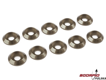 Podkładka pod półk. główkę M4/12mm alum czarna (10) / GF-0407-043