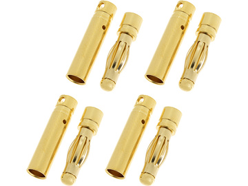 Konektor złocony 4.0mm długi (4 pary) / GF-1000-003