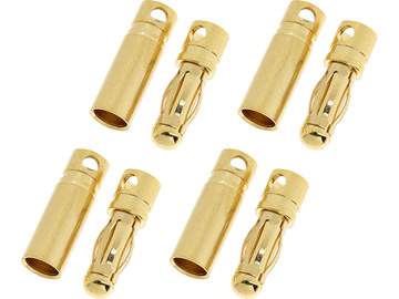 Konektor złocony 4.0mm krótki (4 pary) / GF-1000-006