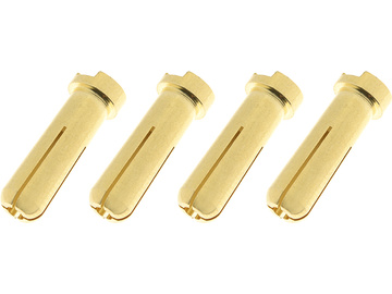 Konektor złocony 5mm zagięty męski (4) / GF-1000-014