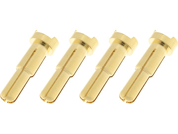 Konektor złocony - redukcja 4/5mm 90° męski (4) / GF-1000-015