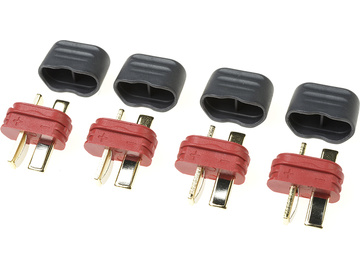 Konektor złocony Deans z osłonką męski (4) / GF-1006-011