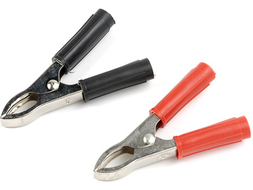 Krokodylki aku średnie czerwony + czarny (1 kpl) / GF-1012-004