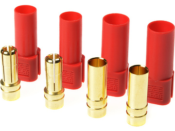 Konektor złocony XT-150 czerwony (2 pary) / GF-1055-002