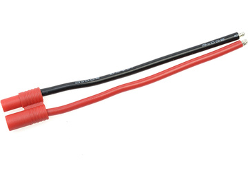 Konektor złocony 3.5mm żeński kabel 14AWG 10cm (1) / GF-1061-003