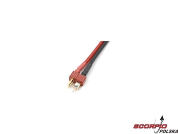 Konektor złocony Deans męski kabel 14AWG 10cm (1) / GF-1070-002