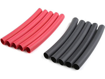 Folia termokurczliwa 6.4mm czerwona + czarna (10) / GF-1460-004