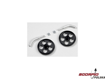 Oś koła łamana z kołami do pr. węglowego 2mm (2) / GF-2306-001