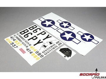 P-51D Mustang 60ccm - naklejki / HAN477017