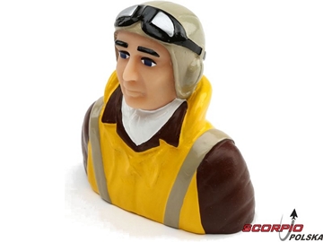 Pilot 1:5 - WWII z kamiz, hełmem i okularami sł. / HAN9133